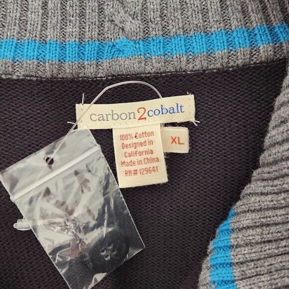 Carbon 2 Cobalt Men's Mock Neck Pullover Sweater in size XL NWOT - Picture 4 of 4